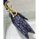Replica Christian Dior Saddle Bag With Strap Dark Blue Replica Christian Dior Saddle Bag With Strap Dark Blue