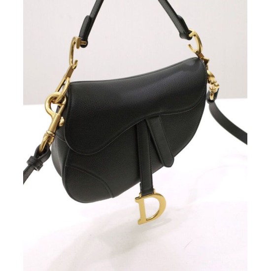 Fake Christian Dior Mini Saddle Bag With Strap Black Replica Fake Christian Dior Mini Saddle Bag With Strap Black Replica
