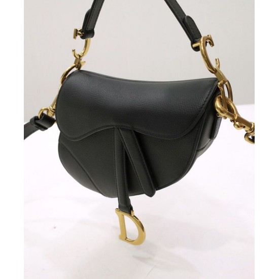 Fake Christian Dior Mini Saddle Bag With Strap Black Replica Fake Christian Dior Mini Saddle Bag With Strap Black Replica