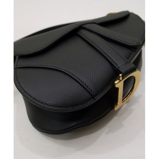 Fake Christian Dior Mini Saddle Bag With Strap Black Replica Fake Christian Dior Mini Saddle Bag With Strap Black Replica