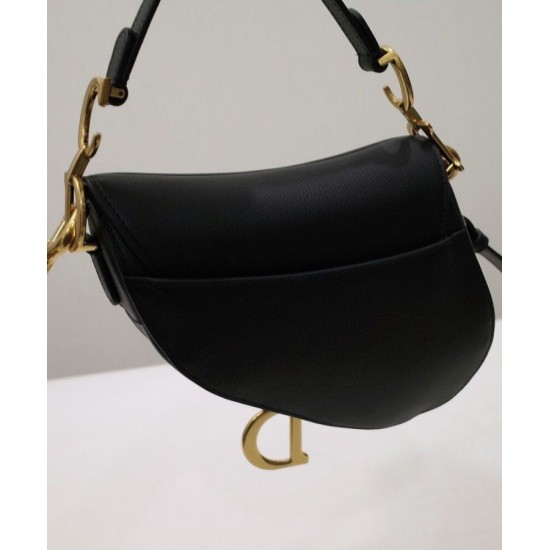 Fake Christian Dior Mini Saddle Bag With Strap Black Replica Fake Christian Dior Mini Saddle Bag With Strap Black Replica