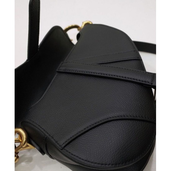 Fake Christian Dior Mini Saddle Bag With Strap Black Replica Fake Christian Dior Mini Saddle Bag With Strap Black Replica