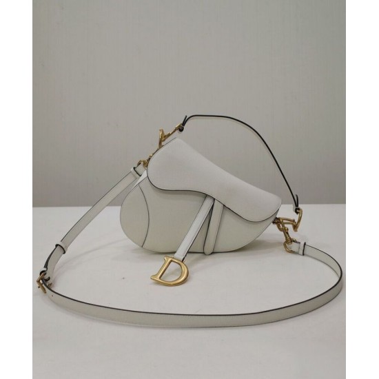 Replica Christian Dior Mini Saddle Bag With Strap White Replica Christian Dior Mini Saddle Bag With Strap White