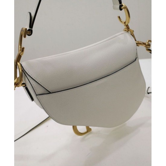 Replica Christian Dior Mini Saddle Bag With Strap White Replica Christian Dior Mini Saddle Bag With Strap White
