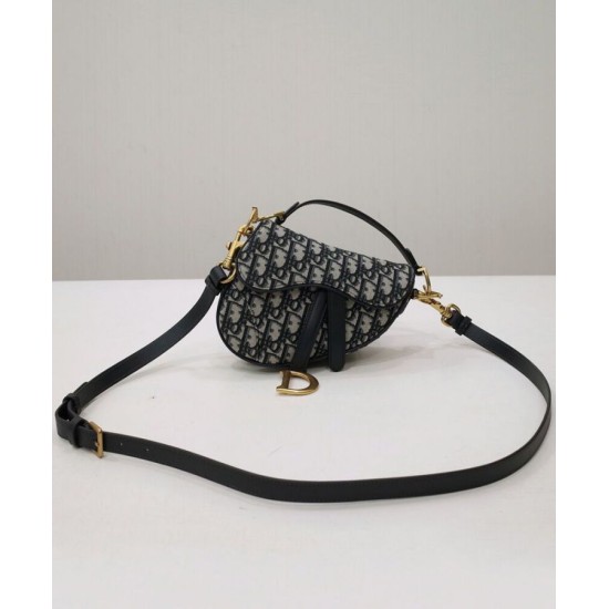 Replica Christian Dior Mini Saddle Bag With Strap Dark Blue Fake Christian Dior Mini Saddle Bag With Strap Dark Blue Replica