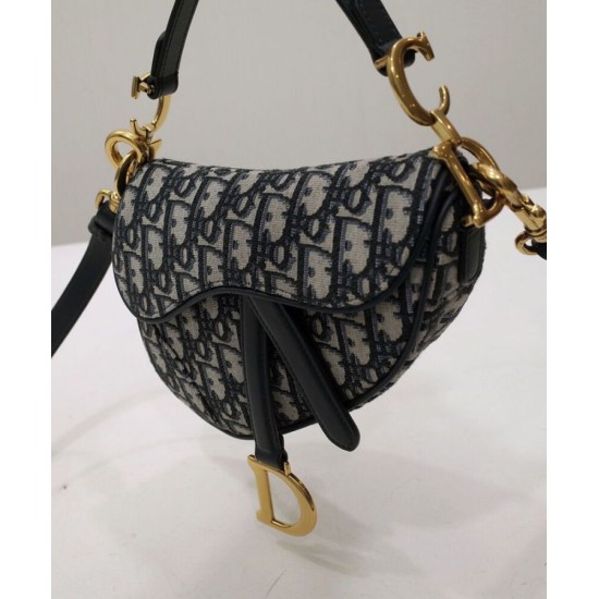 Replica Christian Dior Mini Saddle Bag With Strap Dark Blue Fake Christian Dior Mini Saddle Bag With Strap Dark Blue Replica