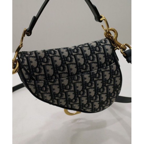 Replica Christian Dior Mini Saddle Bag With Strap Dark Blue Fake Christian Dior Mini Saddle Bag With Strap Dark Blue Replica