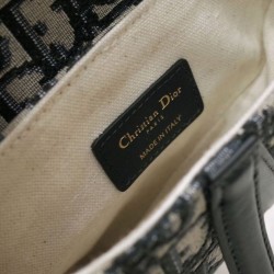 Fake Christian Dior Mini Saddle Bag With Strap Dark Blue Replica