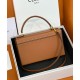 Replica Celine Box Triomphe In Natural Calfskin Coffee