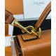 Replica Celine Box Triomphe In Natural Calfskin Coffee