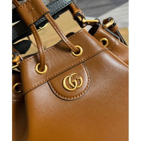 Replica Gucci Diana Small Bucket Bag 724652 Coffee