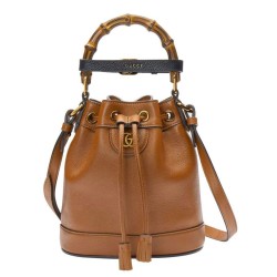 Fake Gucci Diana Mini Bucket Bag 724667 Coffee Replica