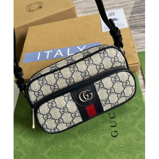 Fake Gucci Ophidia Mini Bag 722557 Dark Blue Replica Fake Gucci Ophidia Mini Bag 722557 Dark Blue Replica