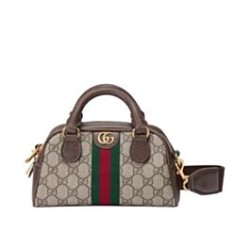 Fake Gucci Ophidia Mini GG Top Handle Bag 724606 Dark Coffee Replica