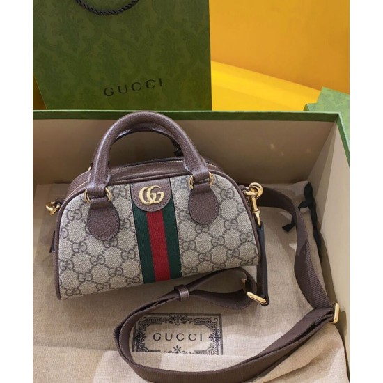 Replica Gucci Ophidia Mini GG Top Handle Bag 724606 Dark Coffee Fake Gucci Ophidia Mini GG Top Handle Bag 724606 Dark Coffee Replica
