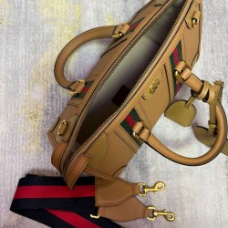 Replica Gucci Small Canvas Top Handle Bag 715772 Coffee