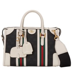 Replica Gucci Small Canvas Top Handle Bag 715772 Cream