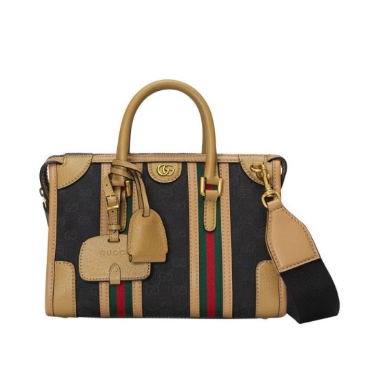 Fake Gucci Small Canvas Top Handle Bag 715772 Brown Replica Replica Gucci Small Canvas Top Handle Bag 715772 Brown