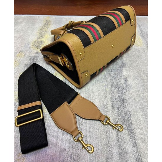 Fake Gucci Small Canvas Top Handle Bag 715772 Brown Replica Replica Gucci Small Canvas Top Handle Bag 715772 Brown