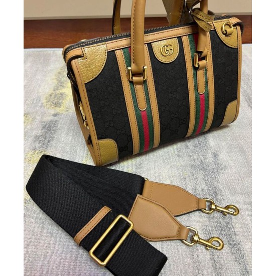 Fake Gucci Small Canvas Top Handle Bag 715772 Brown Replica Replica Gucci Small Canvas Top Handle Bag 715772 Brown