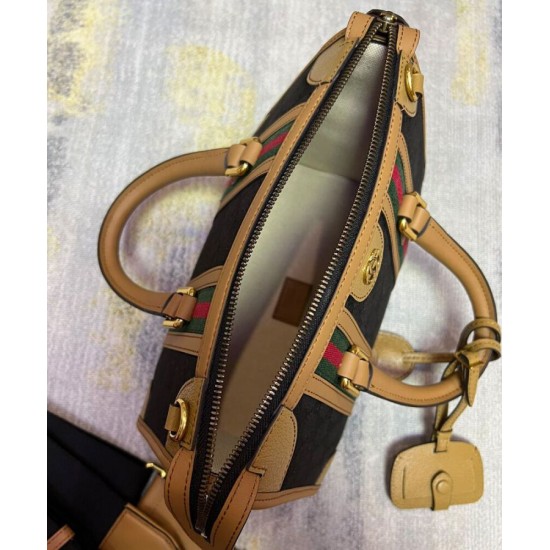 Fake Gucci Small Canvas Top Handle Bag 715772 Brown Replica Replica Gucci Small Canvas Top Handle Bag 715772 Brown