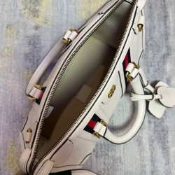 Replica Gucci Small Canvas Top Handle Bag 715772 White