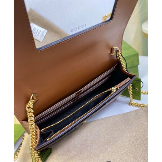 Replica Gucci GG Matelasse Chain Wallet 723787 Coffee Replica Gucci GG Matelasse Chain Wallet 723787 Coffee