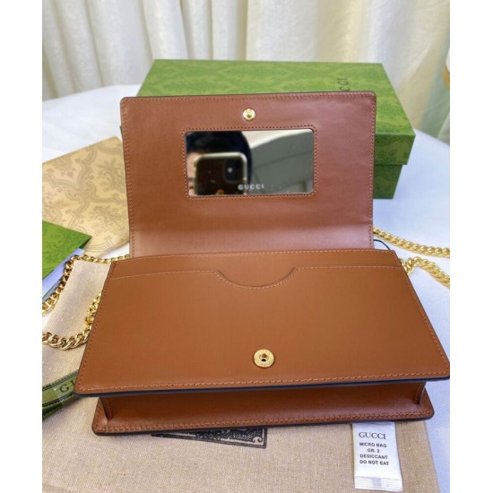 Replica Gucci GG Matelasse Chain Wallet 723787 Coffee Replica Gucci GG Matelasse Chain Wallet 723787 Coffee
