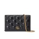 Replica Gucci GG Matelasse Chain Wallet 723787 Black Fake Gucci GG Matelasse Chain Wallet 723787 Black Replica