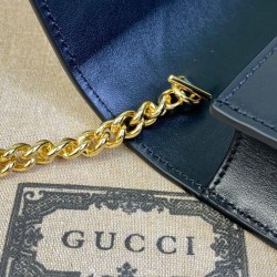Fake Gucci GG Matelasse Chain Wallet 723787 Black Replica