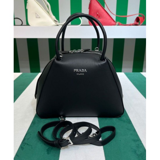 Fake Prada Small Leather Prada Supernova Handbag 1BA366 Black Replica Replica Prada Small Leather Prada Supernova Handbag 1BA366 Black