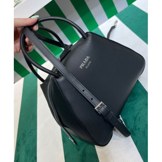 Fake Prada Small Leather Prada Supernova Handbag 1BA366 Black Replica Replica Prada Small Leather Prada Supernova Handbag 1BA366 Black