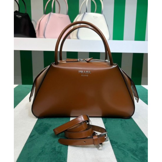 Replica Prada Medium Brushed Leather Prada Supernova Handbag 1BA365 Coffee Replica Prada Medium Brushed Leather Prada Supernova Handbag 1BA365 Coffee