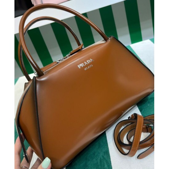 Replica Prada Medium Brushed Leather Prada Supernova Handbag 1BA365 Coffee Replica Prada Medium Brushed Leather Prada Supernova Handbag 1BA365 Coffee