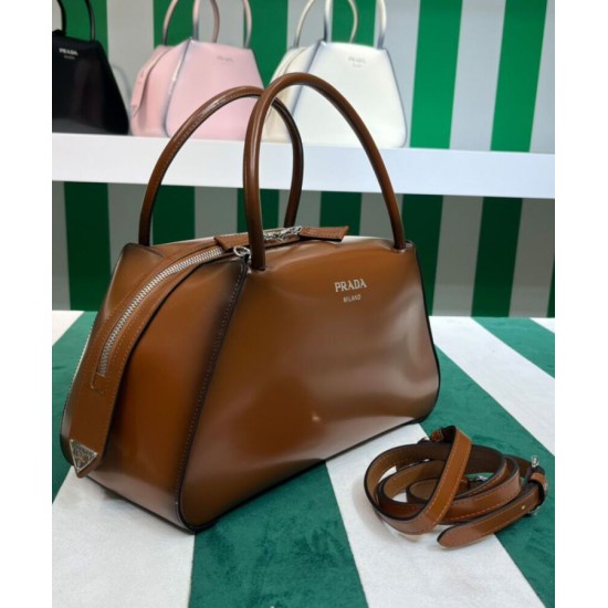 Replica Prada Medium Brushed Leather Prada Supernova Handbag 1BA365 Coffee Replica Prada Medium Brushed Leather Prada Supernova Handbag 1BA365 Coffee