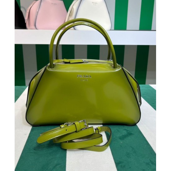 Replica Prada Medium Brushed Leather Prada Supernova Handbag 1BA365 Green Replica Prada Medium Brushed Leather Prada Supernova Handbag 1BA365 Green