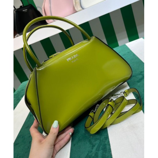 Replica Prada Medium Brushed Leather Prada Supernova Handbag 1BA365 Green Replica Prada Medium Brushed Leather Prada Supernova Handbag 1BA365 Green