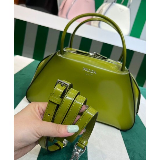 Replica Prada Medium Brushed Leather Prada Supernova Handbag 1BA365 Green Replica Prada Medium Brushed Leather Prada Supernova Handbag 1BA365 Green