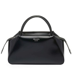 Replica Prada Medium Brushed Leather Prada Supernova Handbag 1BA365 Black