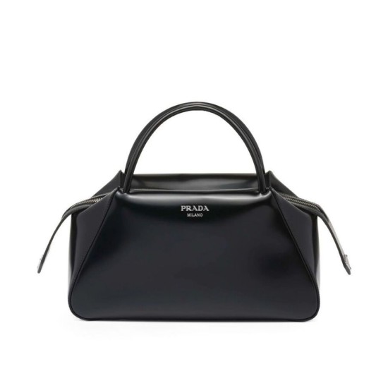 Replica Prada Medium Brushed Leather Prada Supernova Handbag 1BA365 Black Replica Prada Medium Brushed Leather Prada Supernova Handbag 1BA365 Black