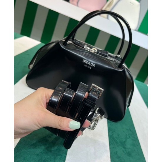 Replica Prada Medium Brushed Leather Prada Supernova Handbag 1BA365 Black Replica Prada Medium Brushed Leather Prada Supernova Handbag 1BA365 Black