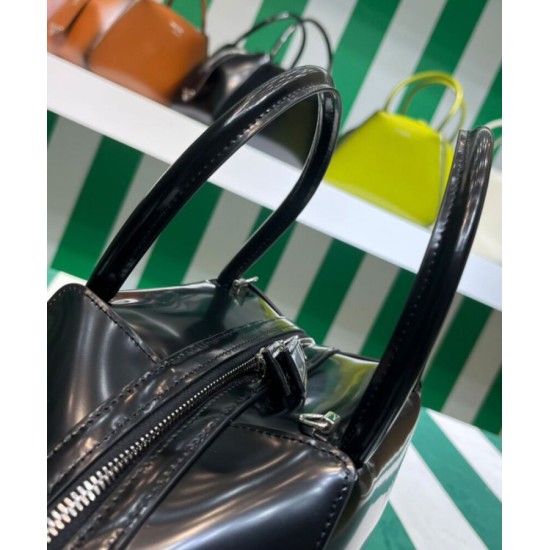 Fake Prada Small Brushed Leather Prada Supernova Handbag 1BA366 Black Replica Replica Prada Small Brushed Leather Prada Supernova Handbag 1BA366 Black