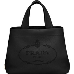 Replica Prada Medium Leather Tote Bag 1BG384 Black