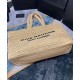 Replica YSL Saint Laurent Rive Gauche Supple Tote Bag In Raffia Crochet Apricot