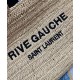 Replica YSL Saint Laurent Rive Gauche Supple Tote Bag In Raffia Crochet Apricot