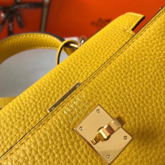 Replica Hermes Mini Kelly 20cm Bag Yellow Replica Hermes Mini Kelly 20cm Bag Yellow
