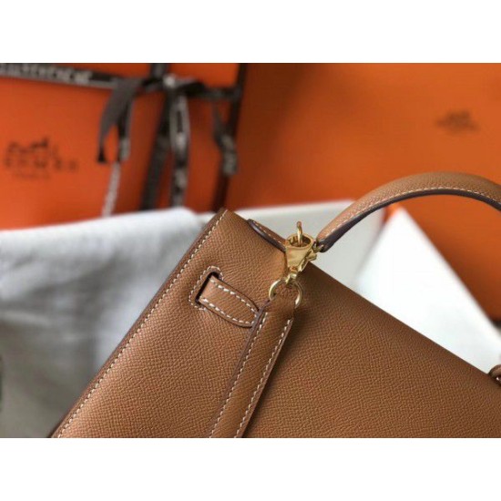 Fake Hermes Kelly 25cm Sellier Bag Epsom Leather Brown Replica Replica Hermes Kelly 25cm Sellier Bag Epsom Leather Brown
