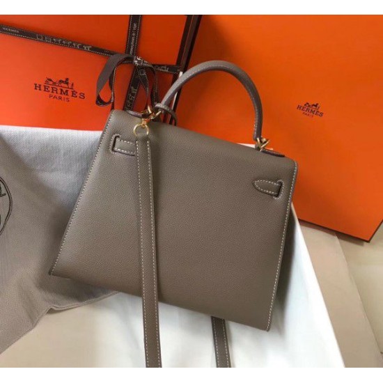 Replica Hermes Kelly 25cm Sellier Bag Epsom Leather Taupe Replica Hermes Kelly 25cm Sellier Bag Epsom Leather Taupe
