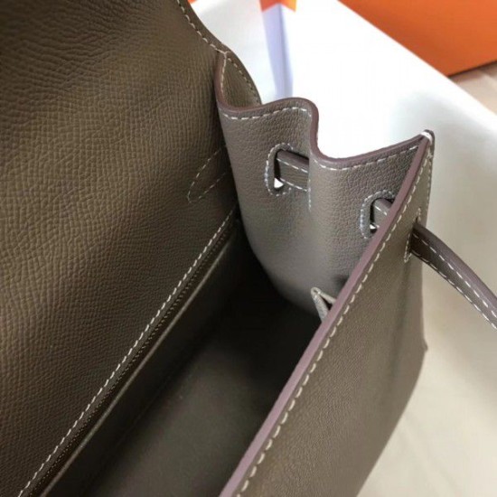 Replica Hermes Kelly 25cm Sellier Bag Epsom Leather Taupe Replica Hermes Kelly 25cm Sellier Bag Epsom Leather Taupe