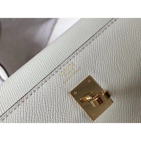 Replica Hermes Kelly 25cm Sellier Bag Epsom Leather White Replica Hermes Kelly 25cm Sellier Bag Epsom Leather White